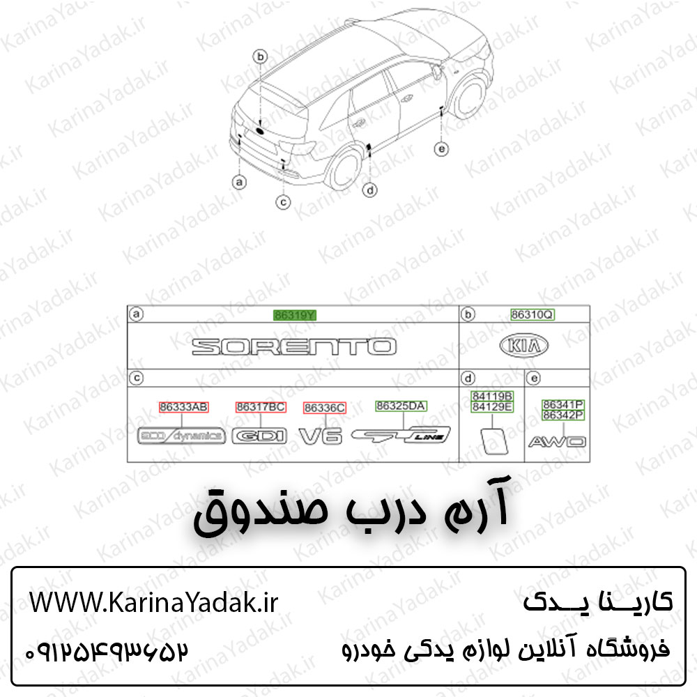 آرم درب صندوق کیا سورنتو um