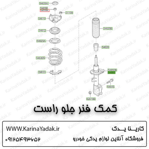 کمک فنر جلو راست کیا سورنتو um