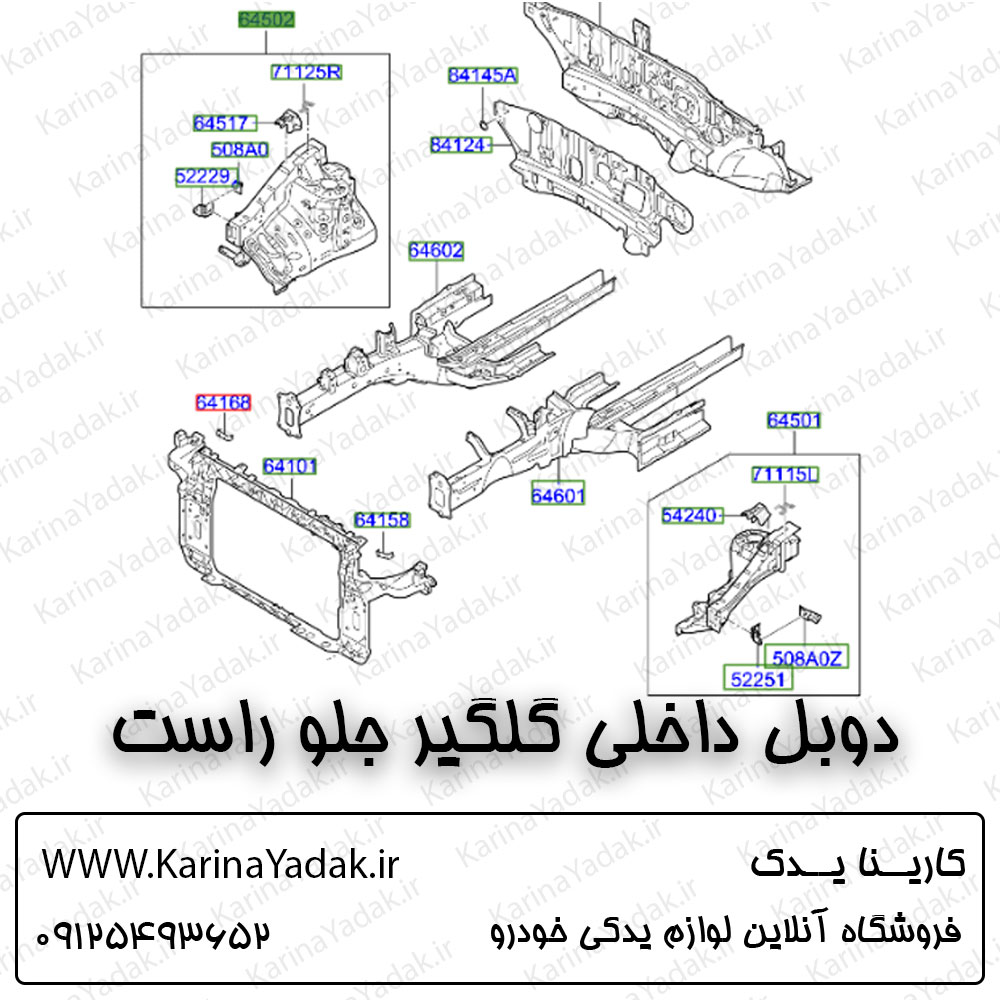 دوبل داخلی گلگیر جلو راست کیا اسپورتیج sl