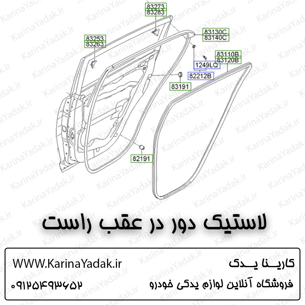 لاستیک دور در عقب راست کیا اسپورتیج sl
