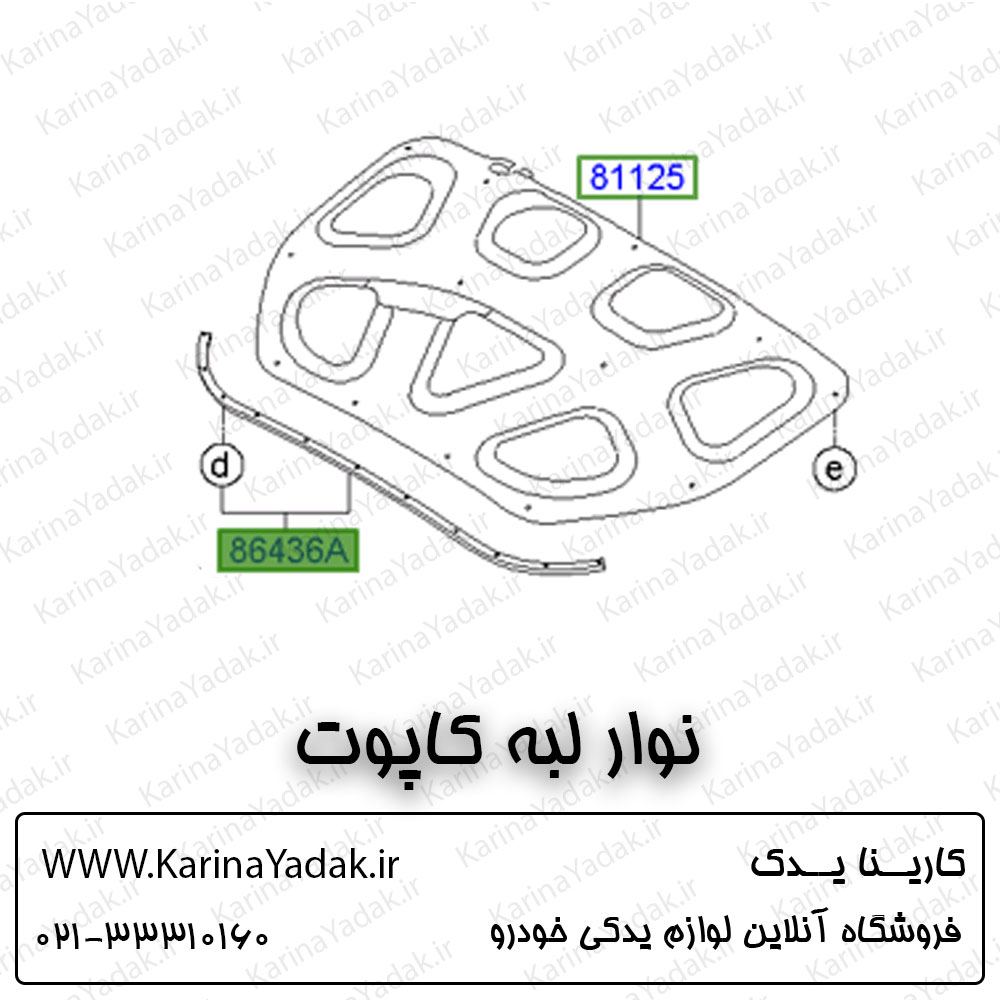 نوار لبه کاپوت هیوندای جنسیس سدان