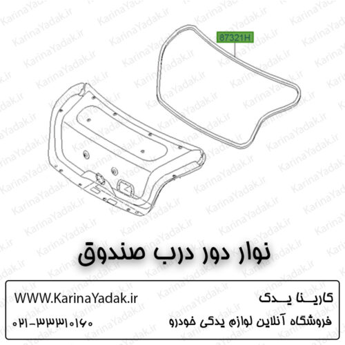 نوار دور درب صندوق هیوندای جنسیس سدان