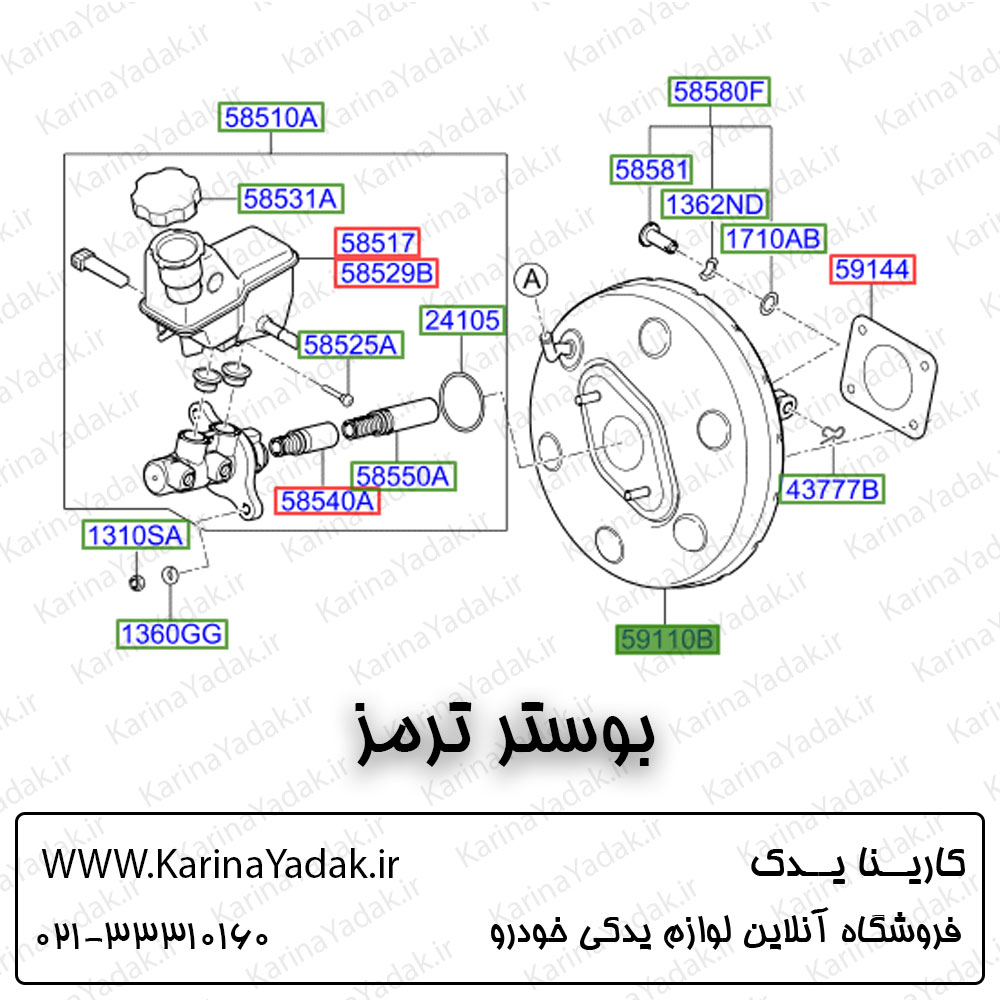 بوستر ترمز کیا اپتیما جی تی لاین gt line