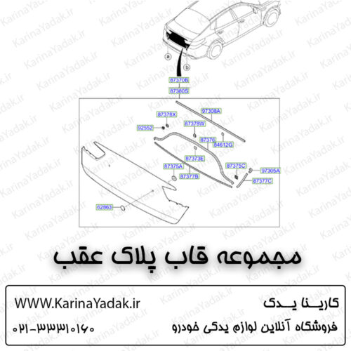 مجموعه قاب پلاک عقب کیا اپتیما جی تی لاین gt line