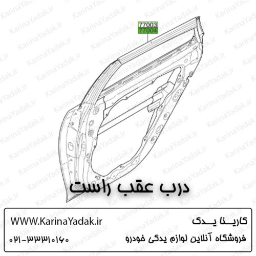 درب عقب راست کیا اپتیما جی تی لاین gt line