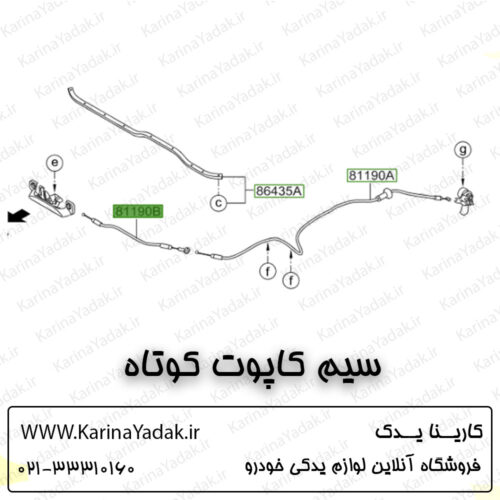 سیم کاپوت کوتاه کیا اپتیما tf