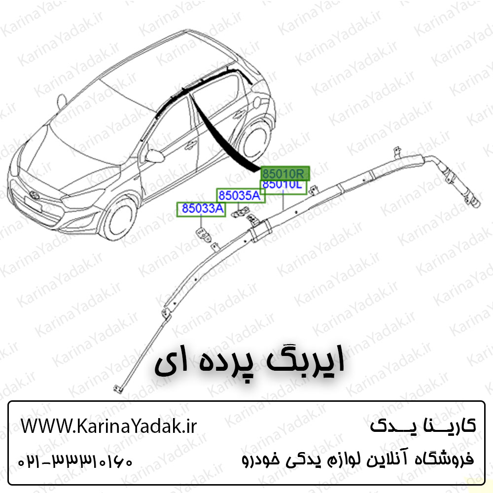 ایربگ پرده ای هیوندای i20