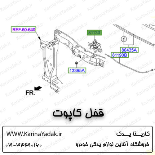 قفل کاپوت هیوندای i20