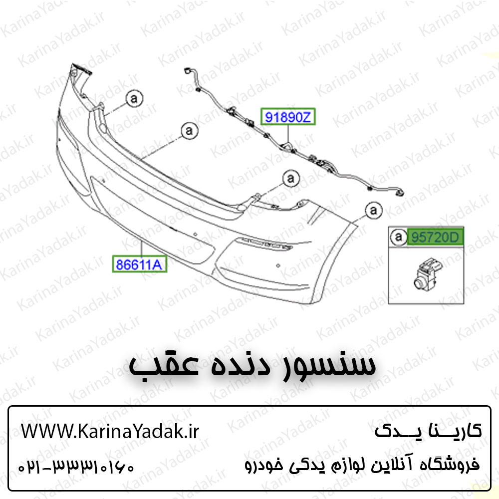 سنسور دنده عقب هیوندای i20